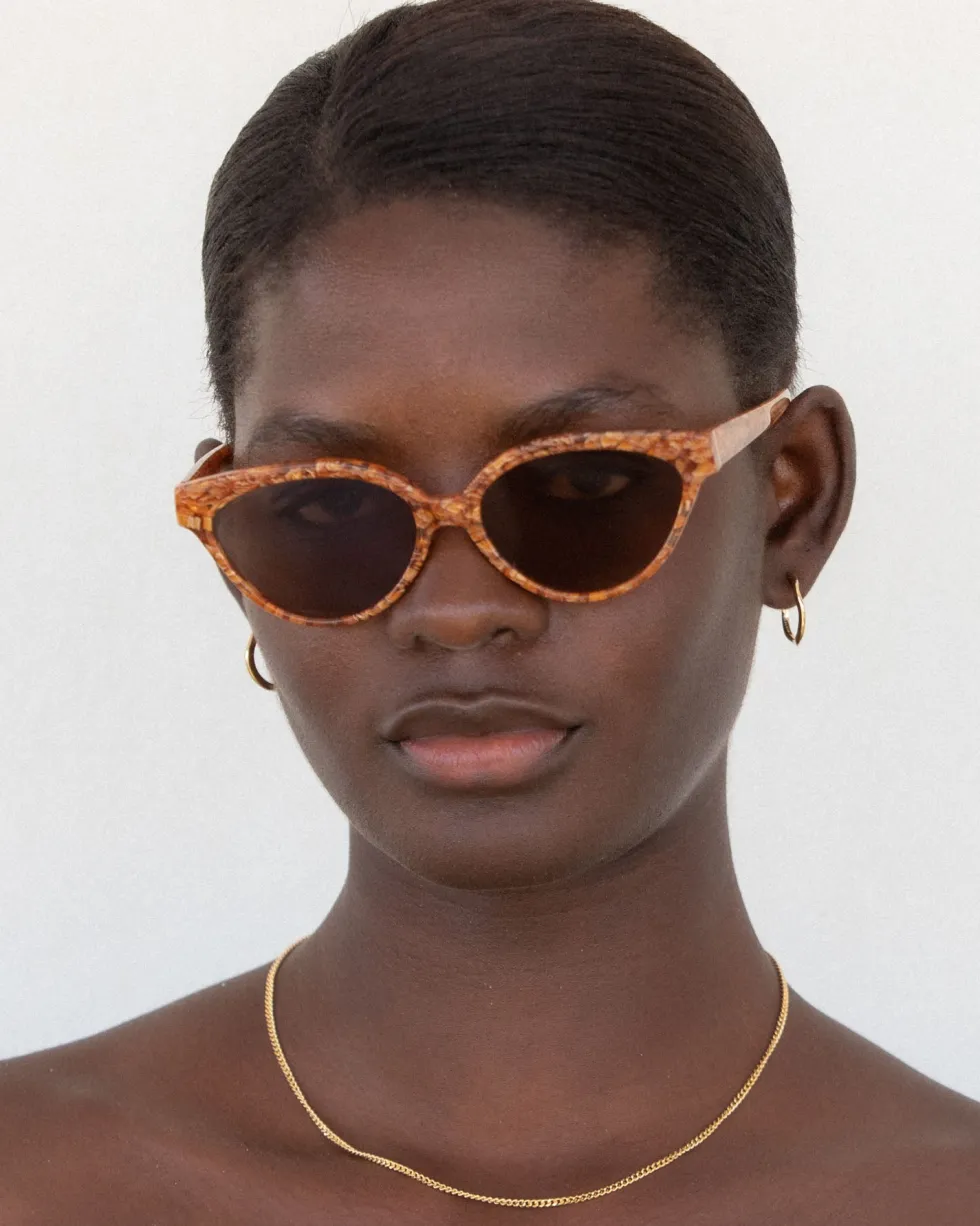 Hot 'Beat Generation' Sunglasses - Amber Tort Sunglasses