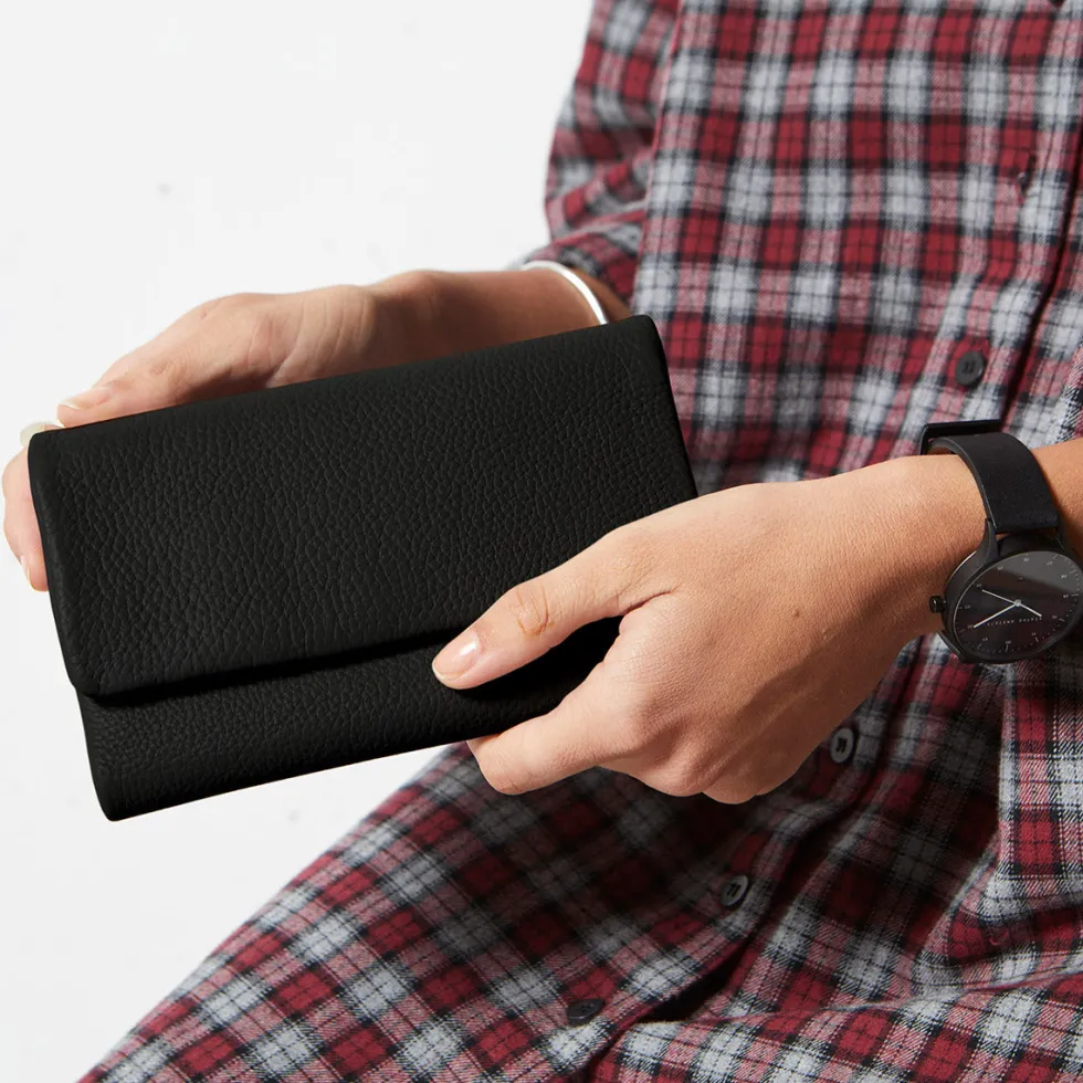 Sale 'Audrey' Wallet - Black Pebble Wallets