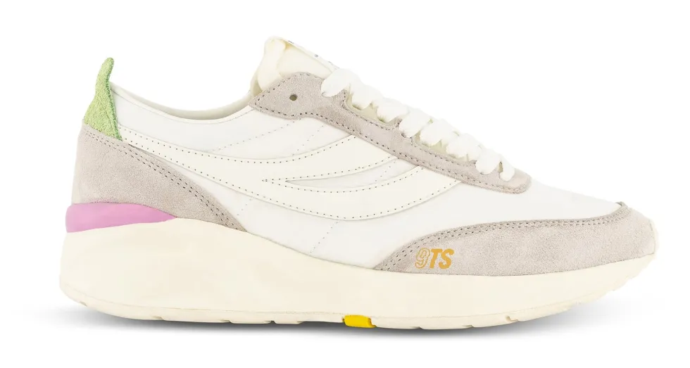 Discount 4089 - Training 9TS Slim - White Pink With Vibrant Yellow Sneakers