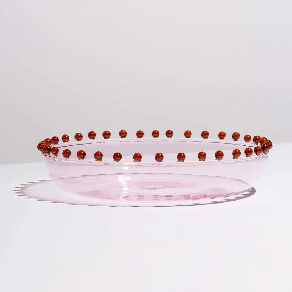 Fashion 'Pearl Platter' - Pink & Amber Home & Living