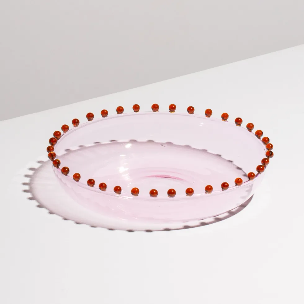 Fashion 'Pearl Platter' - Pink & Amber Home & Living