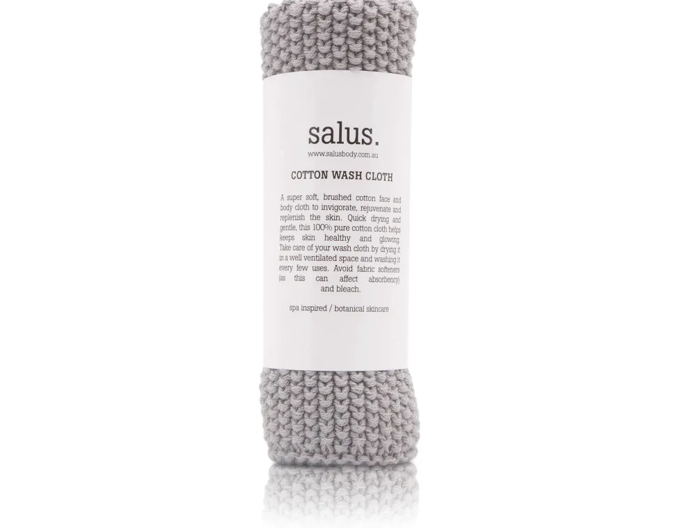 Clearance 'Cotton Wash Cloth' - Grey Beauty & Wellness