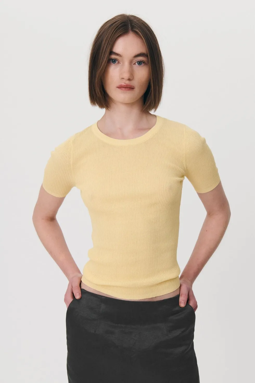 Discount 'Rib Knit Tee' - Butter Tops|Knitwear