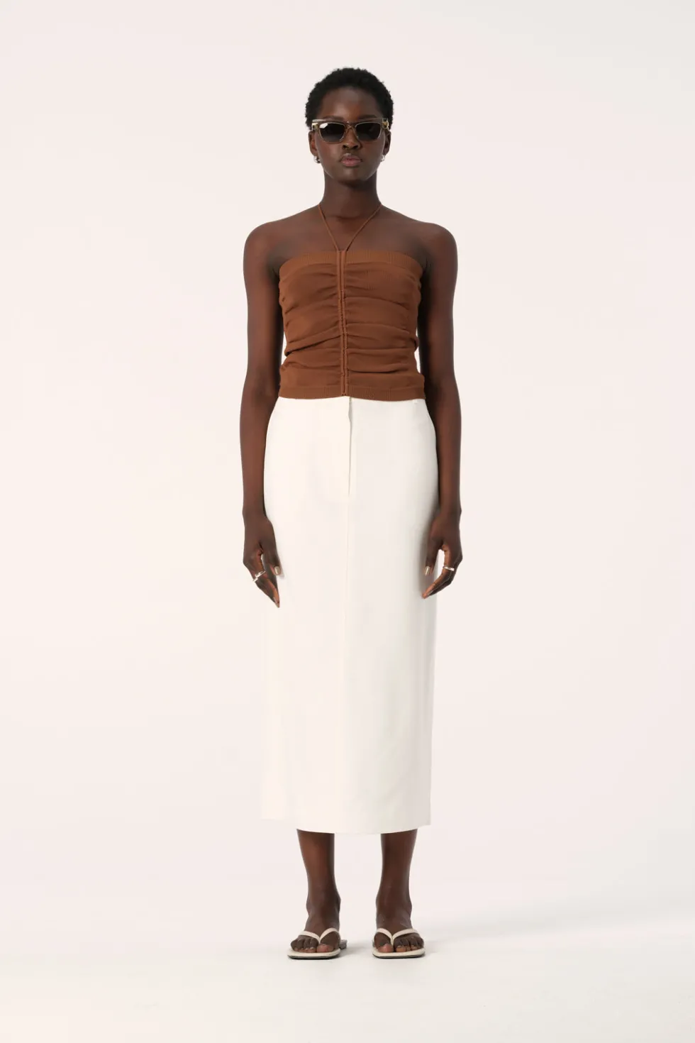 Best 'Mariolu Knit Top' - Camel Tops|Knitwear