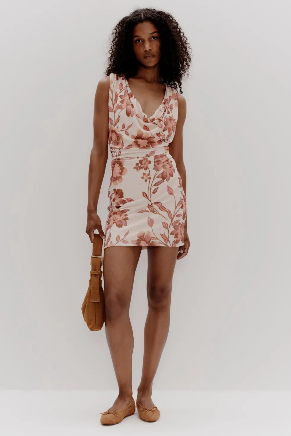 Hot 'Gemma Mini Dress' - Vanilla Floral Dresses