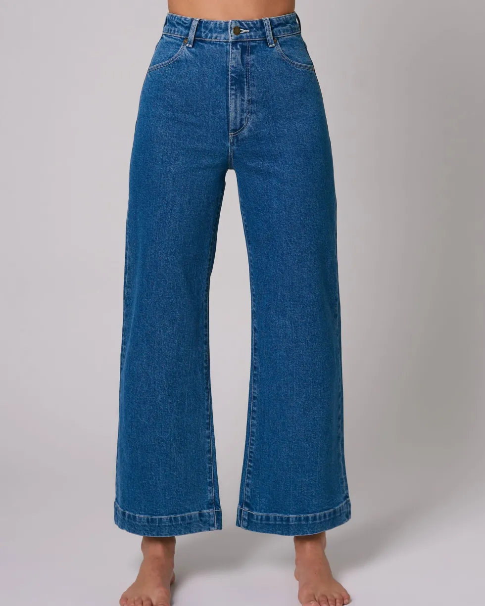 Hot 'Sailor Scoop' - Breaker Mid Vintage Blue Denim