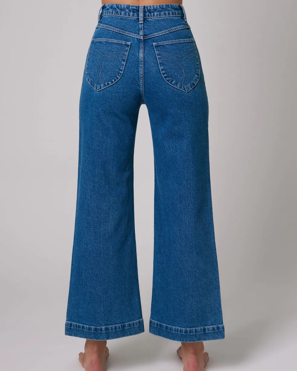 Hot 'Sailor Scoop' - Breaker Mid Vintage Blue Denim