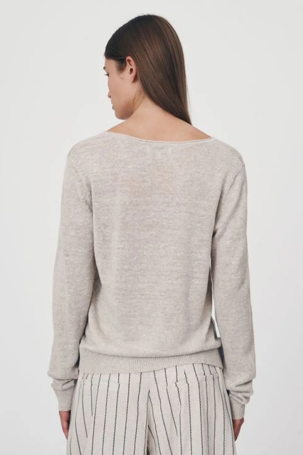 Clearance 'Beattie Knit Top' - Oat Marle Knitwear