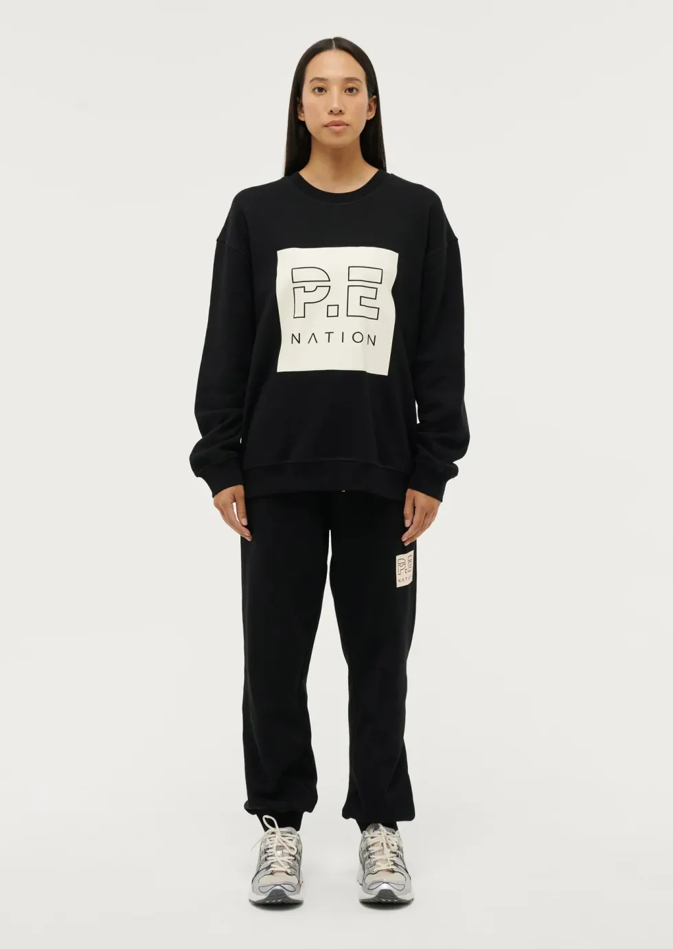 Online 'Cut Shot Sweat' - Black Sweaters|Activewear
