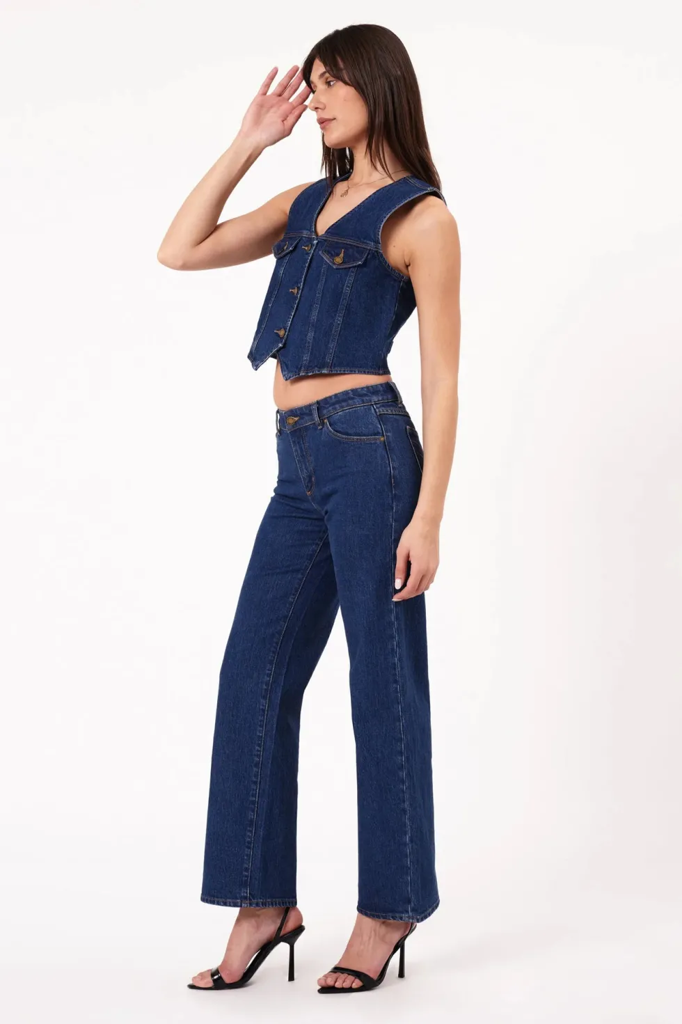 Hot Rolla's 'Heidi Low'- Dark Stone Denim