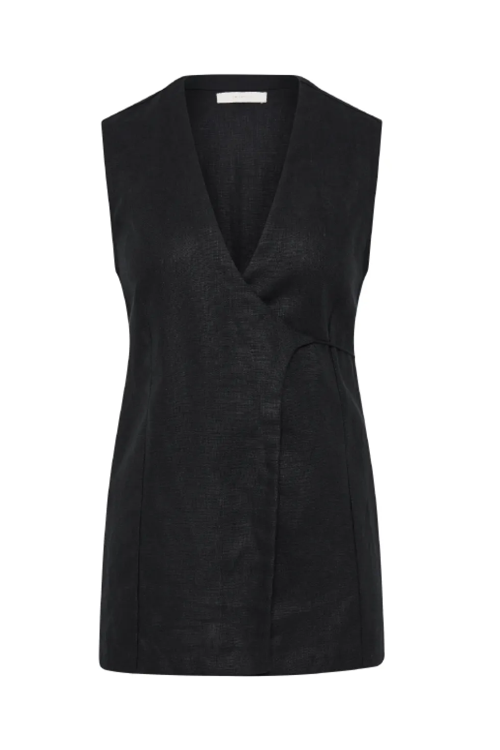 Online 'Lulea Wrap Vest' - Black Tops|Sets