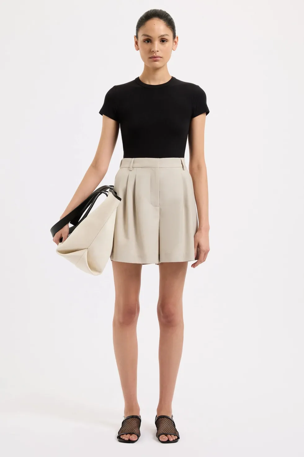 Hot 'Chiara Tailored Short' - Pumice Shorts