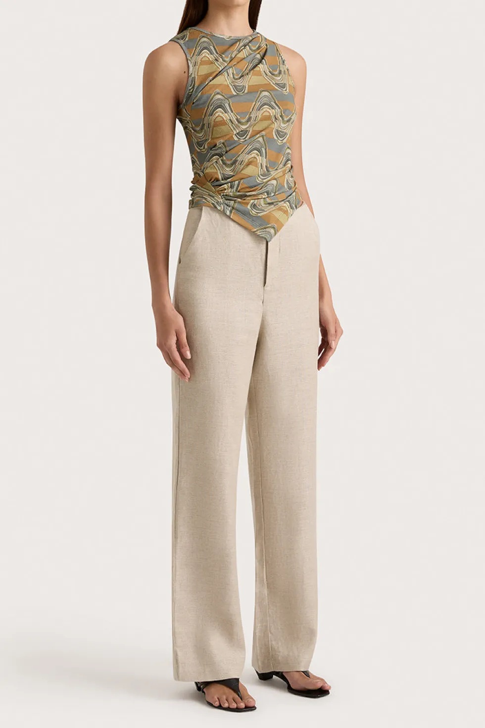 Clearance 'Loire Top' - Ripple Green Tops