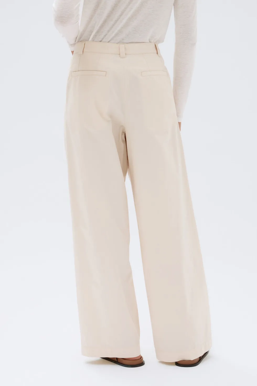 Clearance 'Haven Twill Pant'- Cream Bottoms