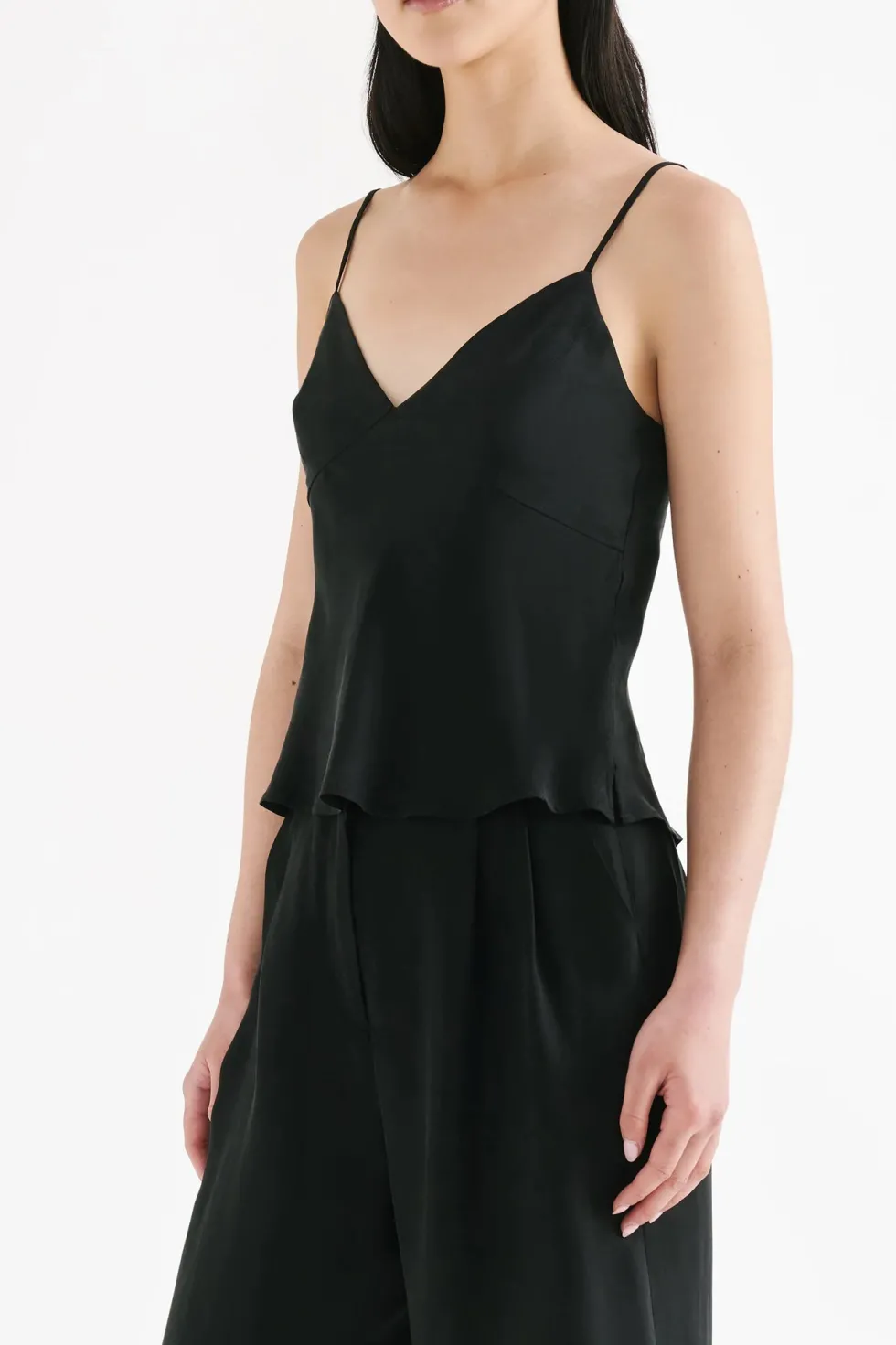 New 'Lea Cupro Cami' - Black Tops