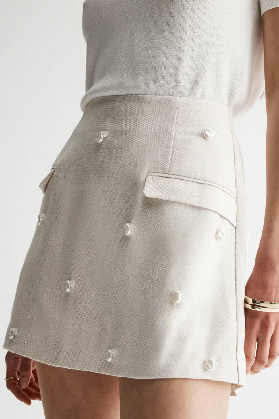 Sale 'Linna Mini Skirt' - Natural Skirts