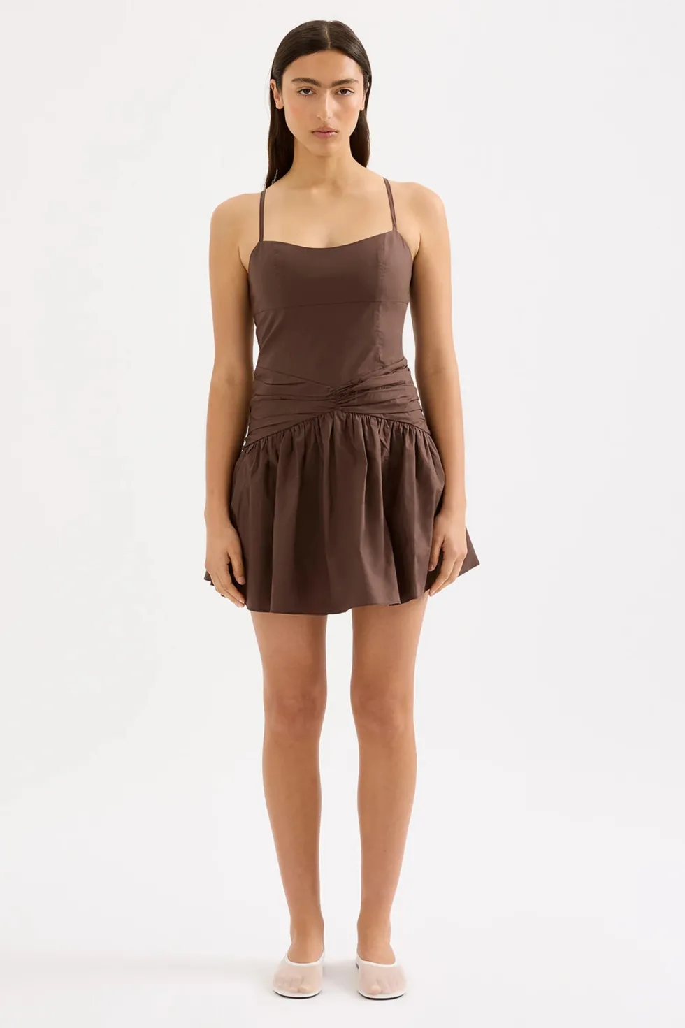 Outlet 'Skarla Mini Dress' - Chocolate Dresses