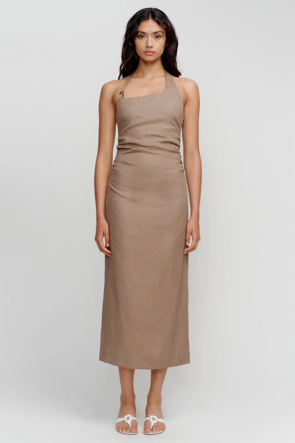 Clearance 'Anastasia Midi Dress' - Porcini Dresses